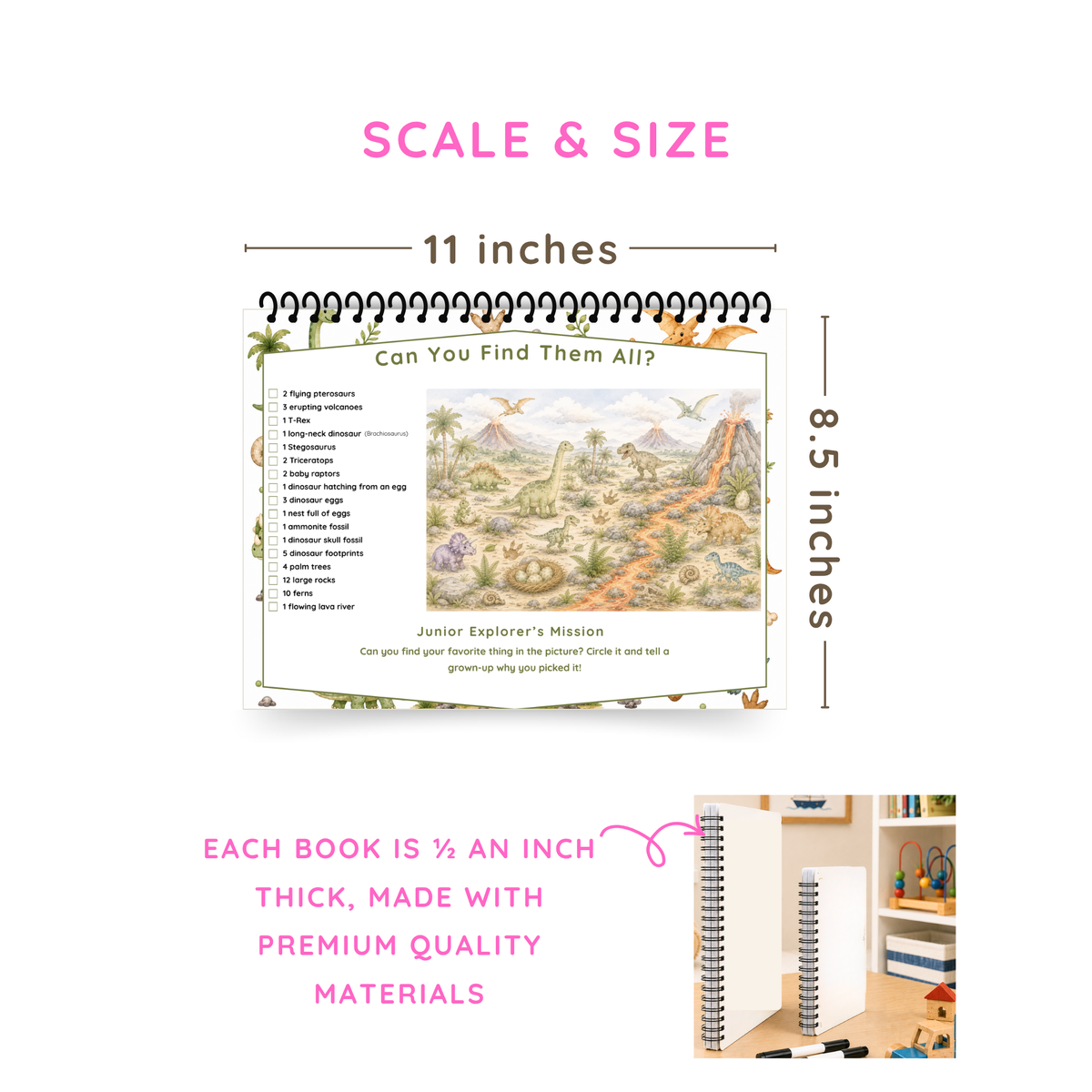 Dino | Reusable Activity Book Set