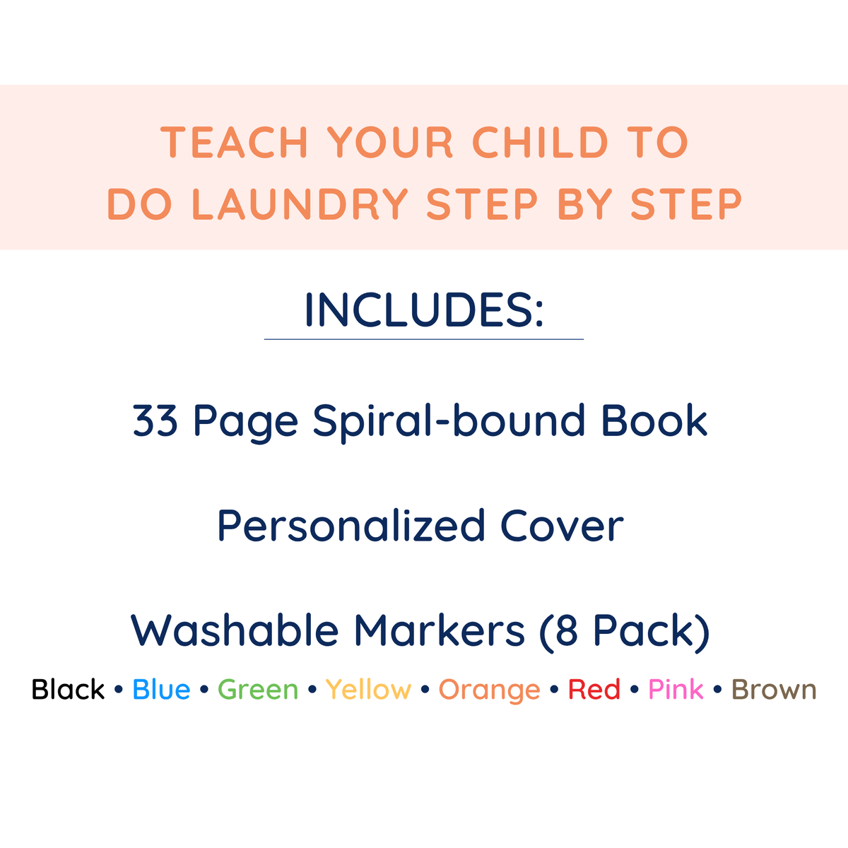 Laundry Life Skills Book